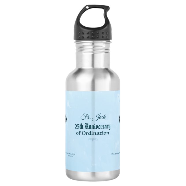 Botella De Agua Orden de Año de Aniversario y Nombre Personalizado (Anverso)