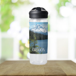 Botella De Agua Oregon Mount Hood y paisaje del lago
