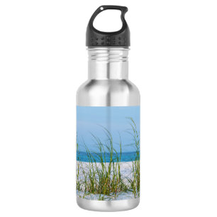 Botella De Agua Orejas De Mar Con Ropa De Arena Blanca De Ropa Ino
