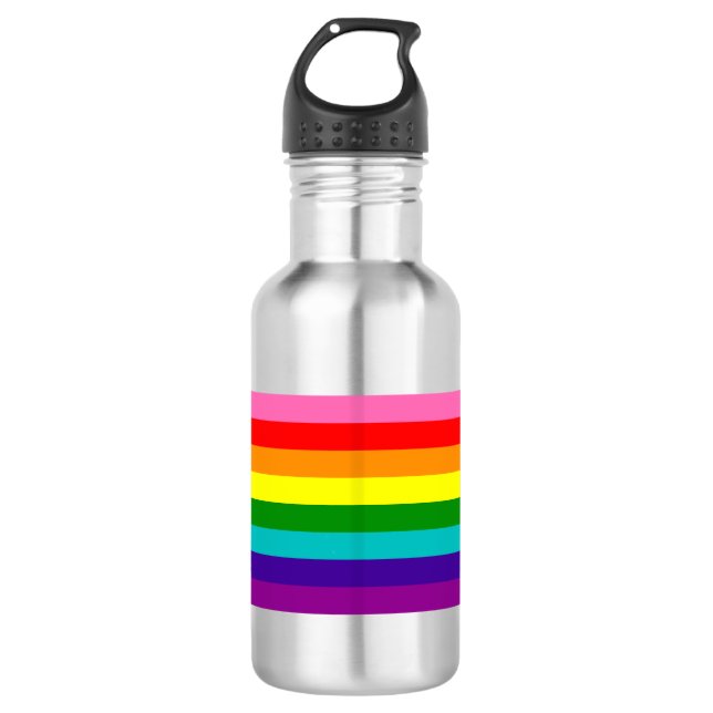 Botella De Agua Orgullo Arcoíris Retro 8 (Anverso)