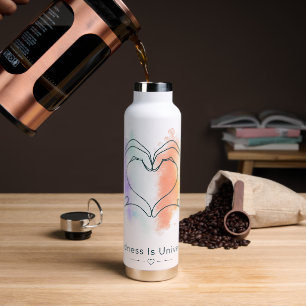 Botella De Agua Orgullo del Diseño Universal de Corazón de Amabili