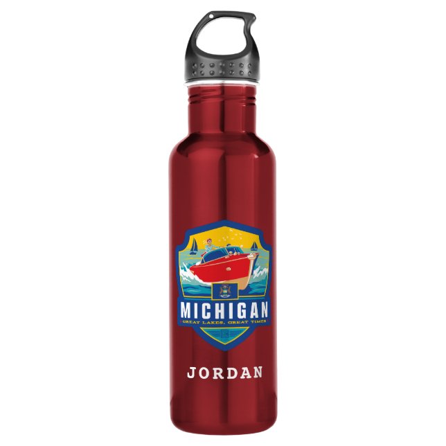 Botella De Agua Orgullo el | Michigan del estado (Anverso)
