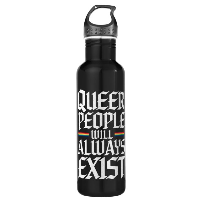 Botella De Agua Orgullo gay siempre existirá gente queer (Anverso)