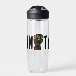 Botella De Agua orgullo negro bandera panafricana roja verde puño
