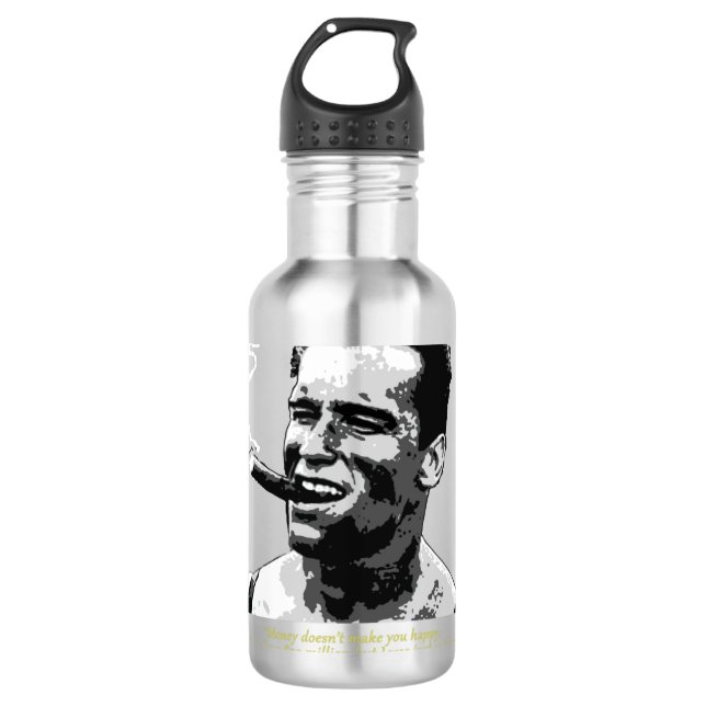 Botella De Agua Orgullosa cita de Arnold Schwarzenegger (Anverso)