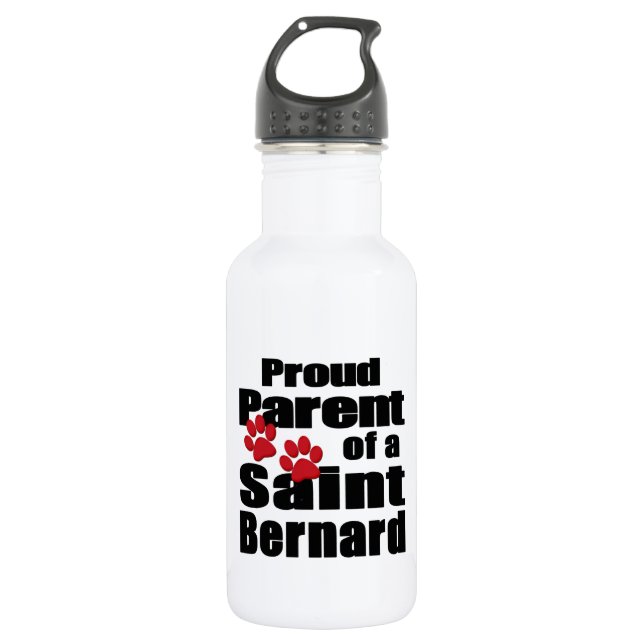Botella De Agua Orgulloso padre de San Bernardo (Anverso)
