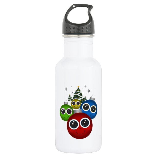 Botella De Agua Ornamentos de Navidad (Anverso)