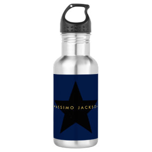 Botella De Agua Oro Azul Colores Profesional Tendencia Estrella Ne