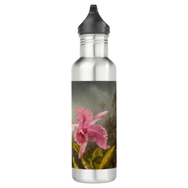 Botella De Agua Orquídea con dos Hummingbirds Heade (Derecha)