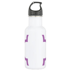 Botella De Agua Orquídea radiante del modelo 1 del trébol