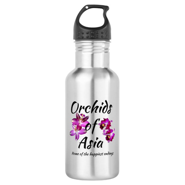 Botella De Agua Orquídeas de Asia (Anverso)
