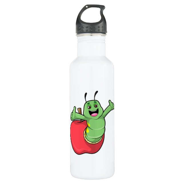 Botella De Agua oruga con Apple (Anverso)