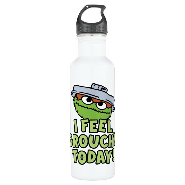 Botella De Agua Oscar el Grouch | Hoy Me Siento Grouchy. (Anverso)