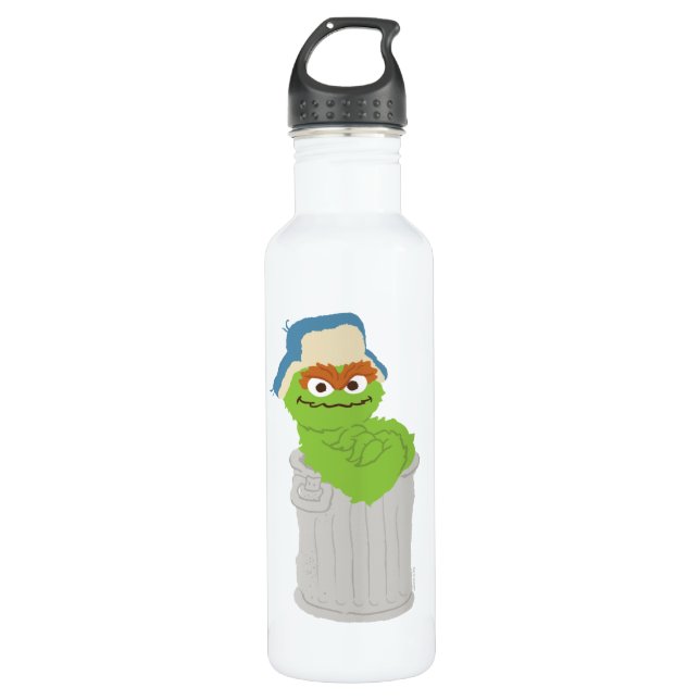 Botella De Agua Oscar la basura de Grouch puede salirse (Anverso)
