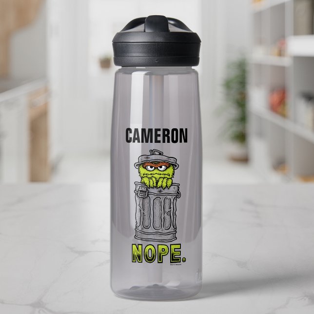 Botella De Agua Oscar the Grouch - Nope. | Add Your Name (Subido por el creador)