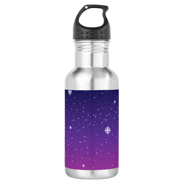 Botella De Agua Oscuro Purple Starry Night Sky (Anverso)