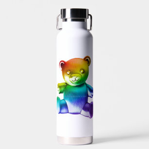 Botella De Agua Osito de peluche de metal cepillado SlipperyJoe's 