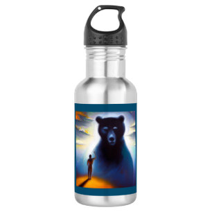 Botella De Agua Oso animal espiritual 2