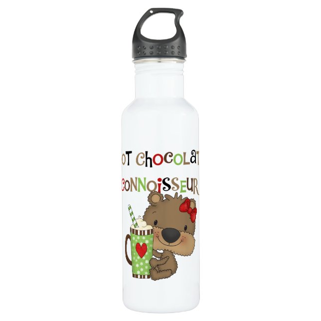 Botella De Agua Oso Chica de chocolate caliente (Anverso)