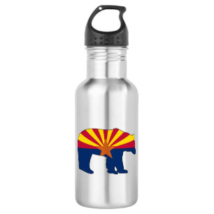 Botella De Agua Oso de la bandera de Arizona