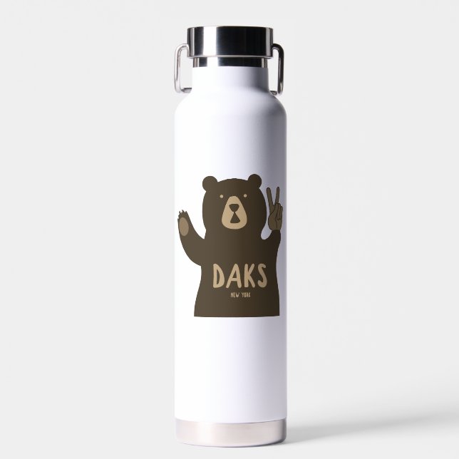 Botella De Agua Oso de la paz de Adirondacks (Delantero)