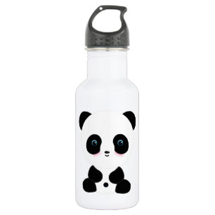 Botella De Agua Oso de panda de ruborización lindo