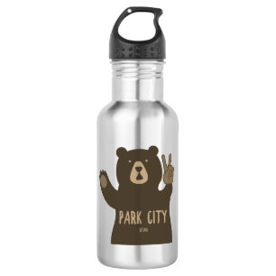 Botella De Agua Oso de Paz de Park City Utah