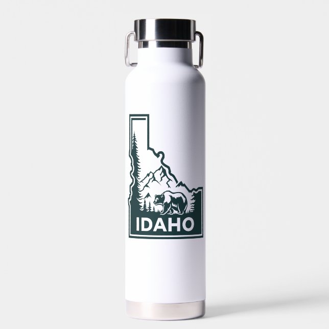 Botella De Agua Oso del mapa de Idaho (Delantero)