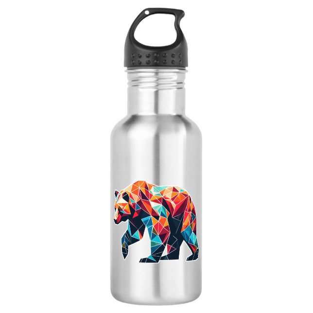Botella De Agua Oso geométrico (Anverso)