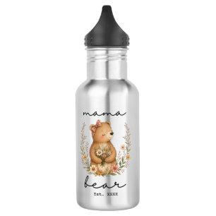 Botella De Agua Oso Mamá para el Día de la Madre Cumpleaños