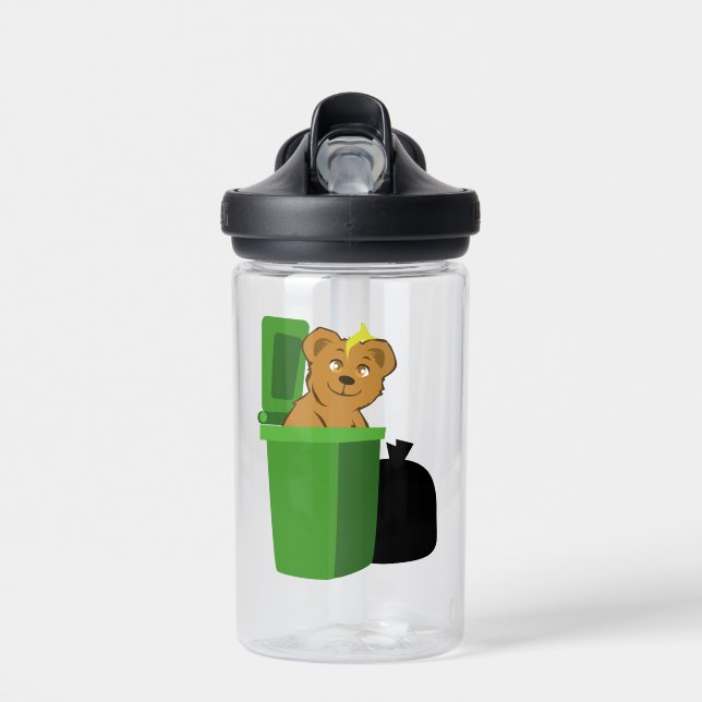 Botella De Agua Oso montando el basurero (Delante)