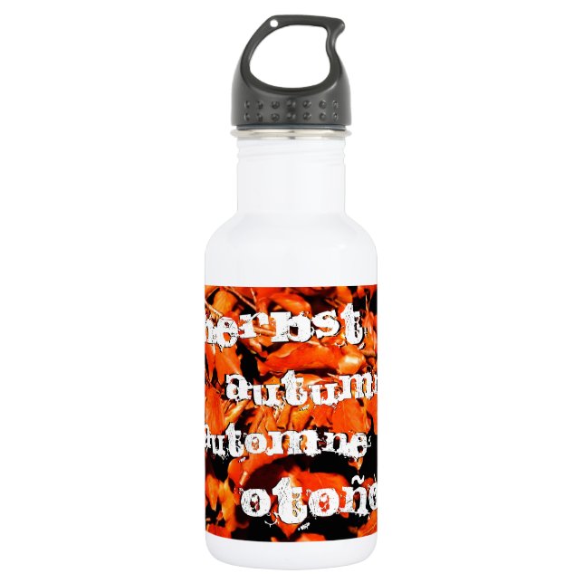Botella De Agua Otoño en bosque (Anverso)