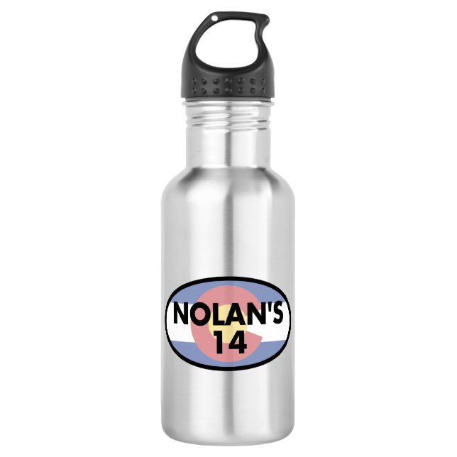 Botella De Agua Oval de Bandera Colorado de Nolan (Anverso)