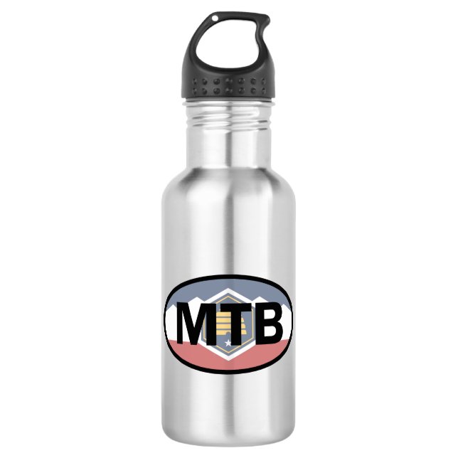 Botella De Agua Oval de ciclismo de montaña Utah Flag (Anverso)