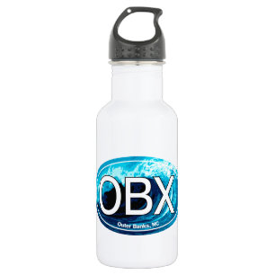 Botella De Agua Óvalo de la onda de OBX Outer Banks