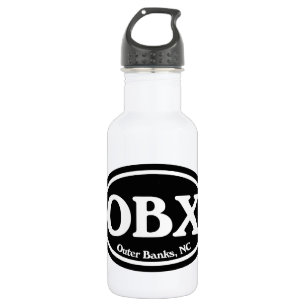 Botella De Agua Óvalo negro de OBX Outer Banks