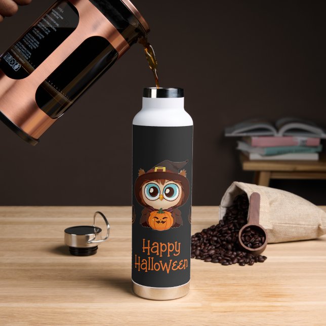 Botella De Agua Oveja/Otoño/Otoño/Halloween/calabaza (Café)