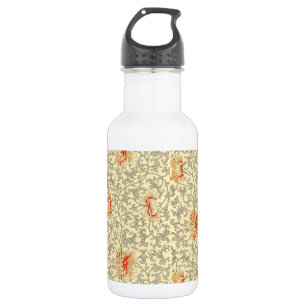 Botella De Agua Owen Jones Patrón Antiguo: Coral Floral Gris