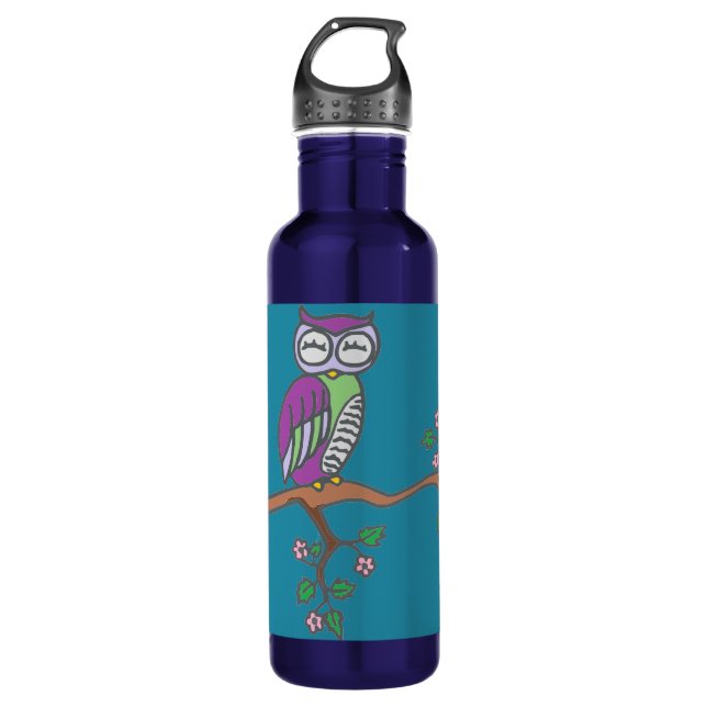 Botella De Agua Owl Art Night Blue (Anverso)