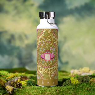 Botella De Agua Owl Folk Olive