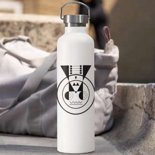 Botella De Agua Ox Zodiac - Diseño de animales geométricos Ushi