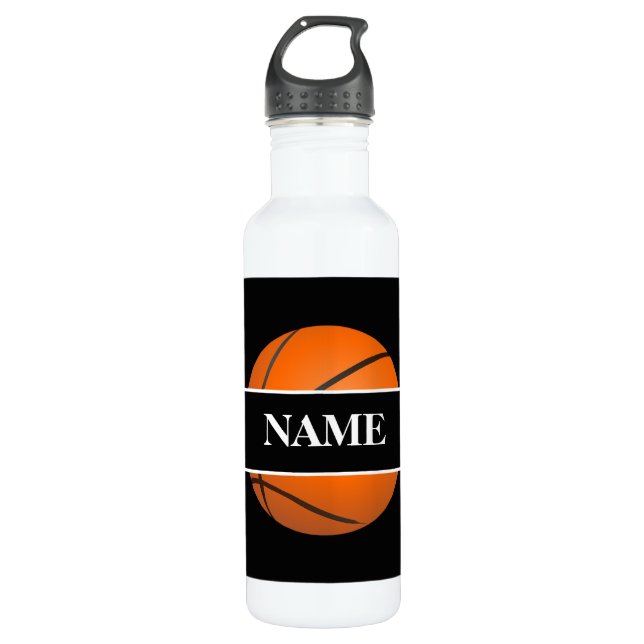 Botella de agua OZ 24 OZ de baloncesto personaliza (Anverso)