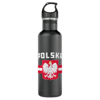 Botella De Agua Pabellón Polska Polonia Águila Blanca Polaca