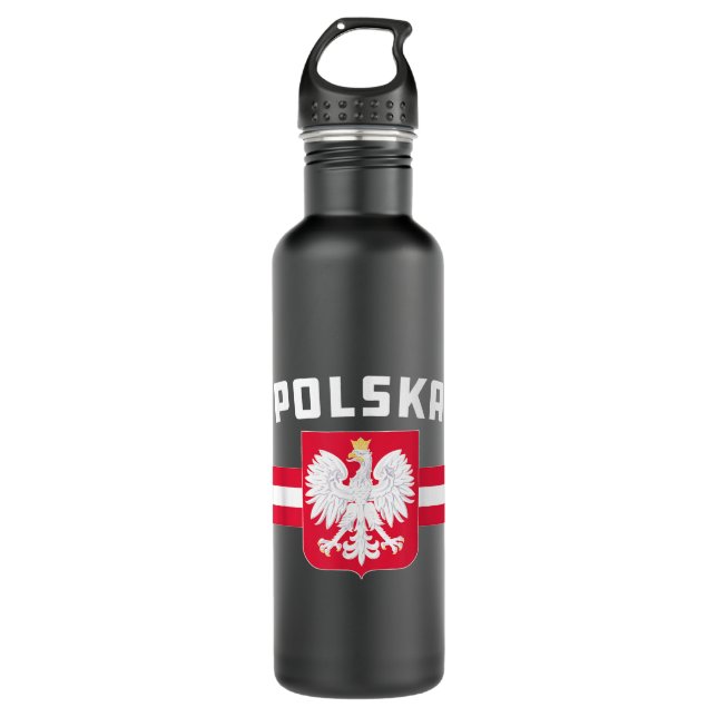 Botella De Agua Pabellón Polska Polonia Águila Blanca Polaca (Anverso)