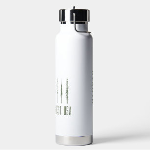 Botella De Agua Pacífico noroeste (Personalizable)