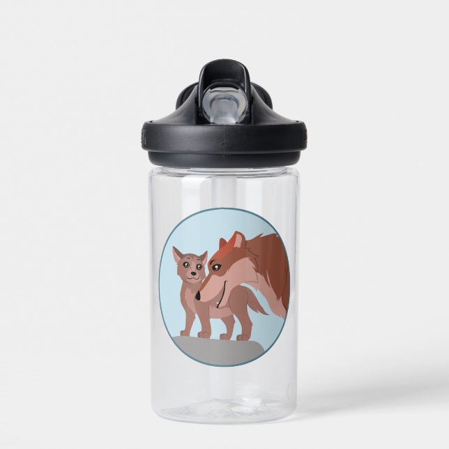 Botella De Agua Padre Wolf y Pup (Delante)
