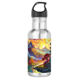 Botella De Agua Pagoda and Coloured Landscape 