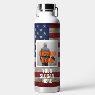 BOTELLA DE AGUA PAÍS SLOGAN PERSONALIZADO DICIENDO BANDERA PERSONA