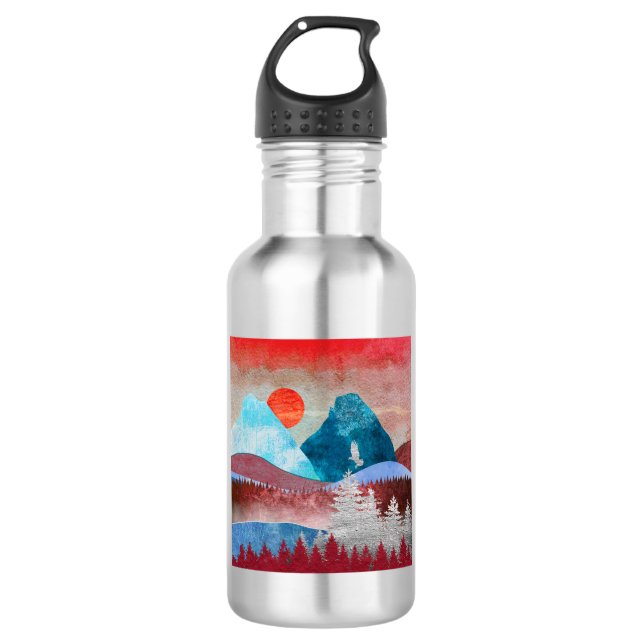 Botella De Agua Paisaje Águila de Plata (Anverso)