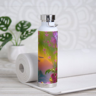 Botella De Agua Paisaje de fantasía, trópico y soñador